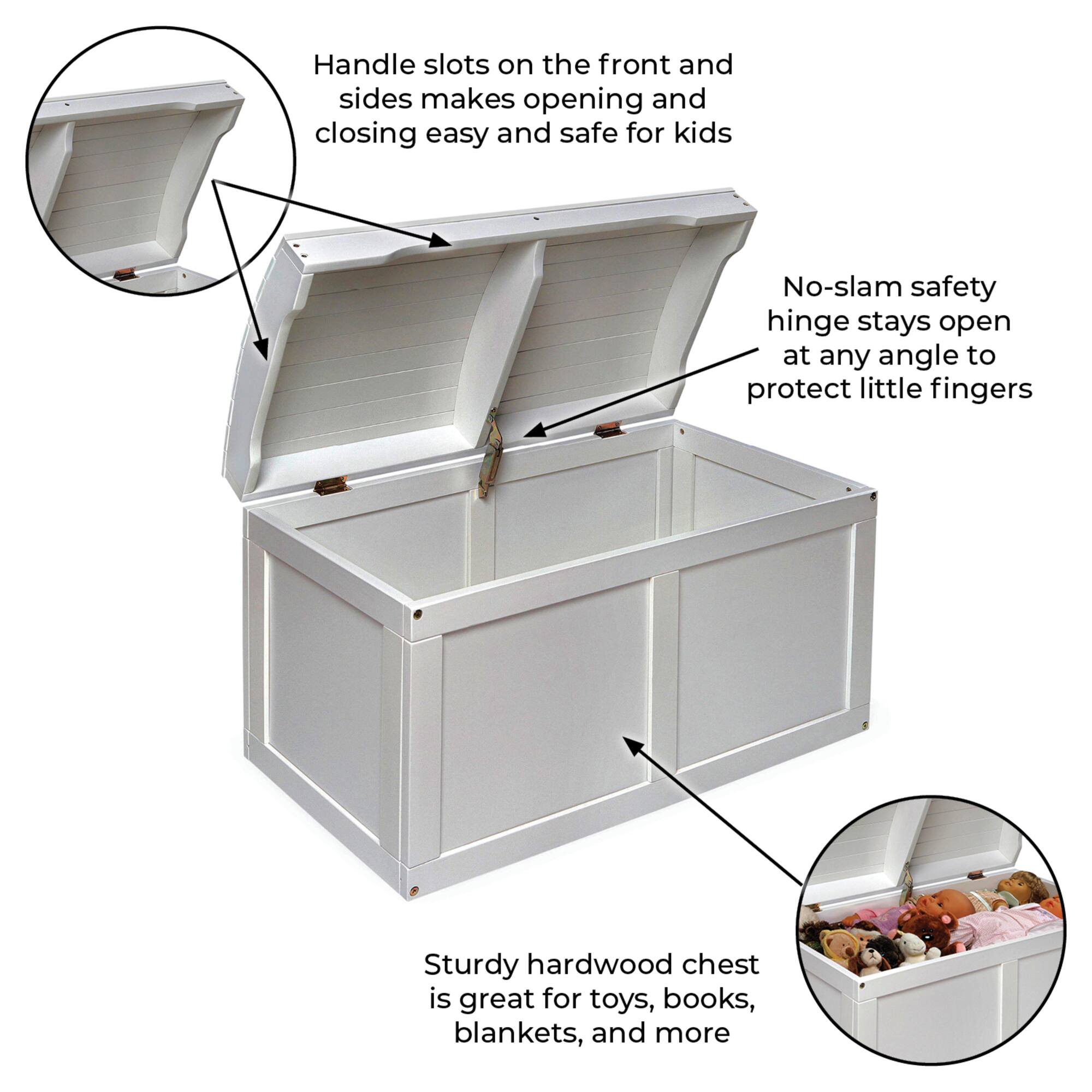 Badger Basket Hardwood Barrel Top Toy Chest
